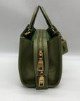 Coach Olive Green Leather Rogue Top Handle Bag C6502