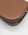 Michael Kors Luggage Brown Leather Lydia Flap Messenger Crossbody Bag