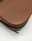 Michael Kors Luggage Brown Leather Lydia Flap Messenger Crossbody Bag