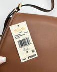 Michael Kors Luggage Brown Leather Lydia Flap Messenger Crossbody Bag