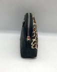 Brighton Brown Leopard Fur Convertible Crossbody