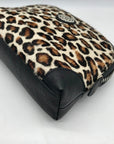 Brighton Brown Leopard Fur Convertible Crossbody