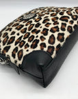 Brighton Brown Leopard Fur Convertible Crossbody