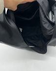 Steve Madden Black Faux Leather Bbronwyn Large Hobo Bag