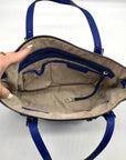 Michael Kors Royal Blue Saffiano Leather Jet Set Travel Tote Bag