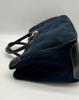 Dooney & Bourke Dark Blue Logo-Printed Canvas Tote Bag