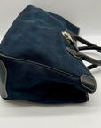 Dooney & Bourke Dark Blue Logo-Printed Canvas Tote Bag