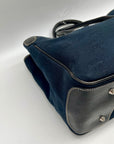 Dooney & Bourke Dark Blue Logo-Printed Canvas Tote Bag