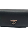 Guess Black Textured Noelle Flap Mini Crossbody