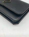 Guess Black Textured Noelle Flap Mini Crossbody