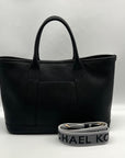 Michael Kors Black Pebbled Leather Medium Luisa Satchel NWT