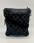 Coach Black Fabric Monogram North And South Crossbody Bag 44394