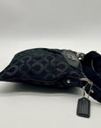 Coach Black Fabric Monogram North And South Crossbody Bag 44394