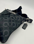 Coach Black Fabric Monogram North And South Crossbody Bag 44394