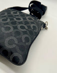 Coach Black Fabric Monogram North And South Crossbody Bag 44394