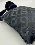 Coach Black Fabric Monogram North And South Crossbody Bag 44394