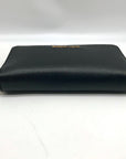 Michael Kors Black Leather Jet Set Large Flat Multifunction Smartphone Wristlet