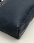 Tory Burch Navy Leather Kerrington I Love You Crossbody Tote