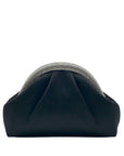 Nina Black Satin Crystal Frame Convertible Bag