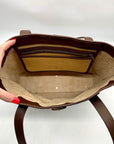 Dooney & Bourke Brown Croc Embossed Leather Nile Shopper Tote