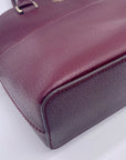 Kate Spade Deep Plum Pebbled Leather Carli Grove Street Satchel Crossbody Bag
