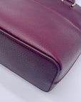 Kate Spade Deep Plum Pebbled Leather Carli Grove Street Satchel Crossbody Bag