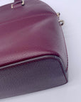Kate Spade Deep Plum Pebbled Leather Carli Grove Street Satchel Crossbody Bag