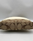 Coach Beige Signature C Monogram Canvas Stripe Shoulder Bag F13674