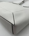 Michael Kors Optic White Leather East West Sallie Tote Bag