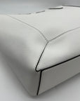 Michael Kors Optic White Leather East West Sallie Tote Bag