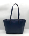 DKNY Blue Faux Leather Bryant Tote Bag