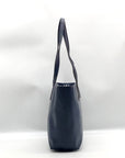 DKNY Blue Faux Leather Bryant Tote Bag