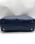 DKNY Blue Faux Leather Bryant Tote Bag