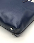 DKNY Blue Faux Leather Bryant Tote Bag