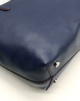 DKNY Blue Faux Leather Bryant Tote Bag