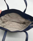 DKNY Blue Faux Leather Bryant Tote Bag