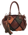 Nype Terra Cotta Patchwork Leather Kings Road Shoulder Bag