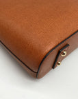 Dooney & Bourke Brown Pebbled Grain Small Zip Crossbody Bag