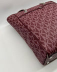 Michael Kors Purple Monogram Blaire Large Logo Chain Tote Bag