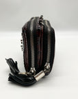 Brighton Brown Wild Tiger Patent Leather Brazos Crossbody