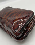 Brighton Brown Wild Tiger Patent Leather Brazos Crossbody