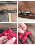 Hammitt VIP Orchestra Brown Pebbled Leather Medium Crossbody Clutch