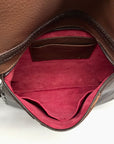 Hammitt VIP Orchestra Brown Pebbled Leather Medium Crossbody Clutch