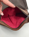Hammitt VIP Orchestra Brown Pebbled Leather Medium Crossbody Clutch