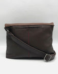 Hammitt VIP Orchestra Brown Pebbled Leather Medium Crossbody Clutch