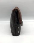 Hammitt VIP Orchestra Brown Pebbled Leather Medium Crossbody Clutch