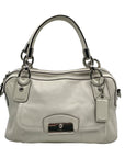 Coach White Leather Vintage Kristin Double Zip Satchel F22304
