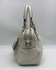 Coach White Leather Vintage Kristin Double Zip Satchel F22304