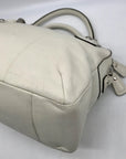 Coach White Leather Vintage Kristin Double Zip Satchel F22304