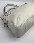 Coach White Leather Vintage Kristin Double Zip Satchel F22304